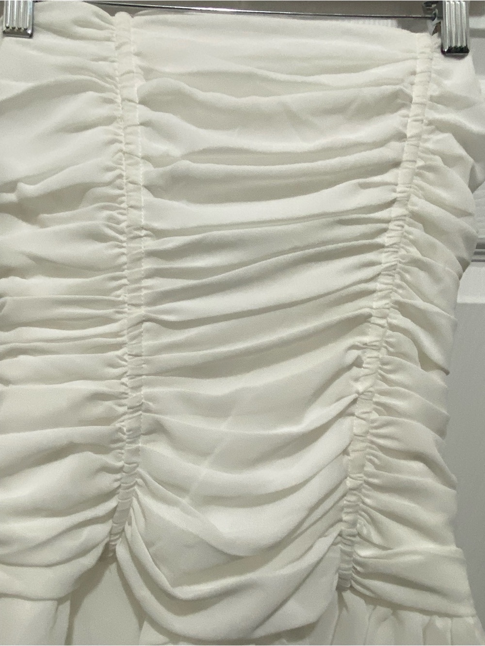 Peppermayo NWOT Meadow Dreams White Strapless Ruched Mini Dress - Picture 3 of 9